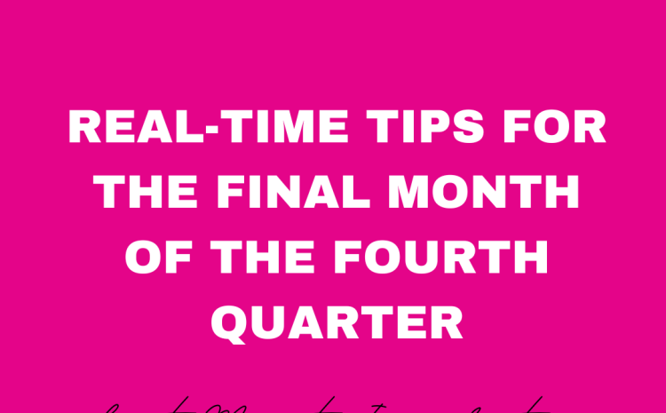  How to End the Fourth “Golden” Quarter Strong: Real-Time Tips Retailers Can Use Today